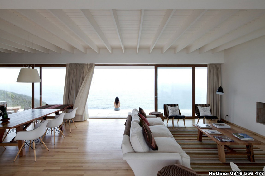 Không gian biệt thự nghỉ dưỡng tuyệt đẹp bên bờ biển với thiết kế nội thất hiện đại